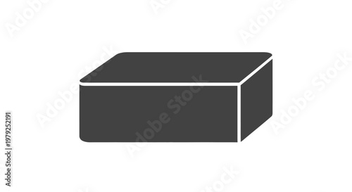 Black rectangular box with white outline.