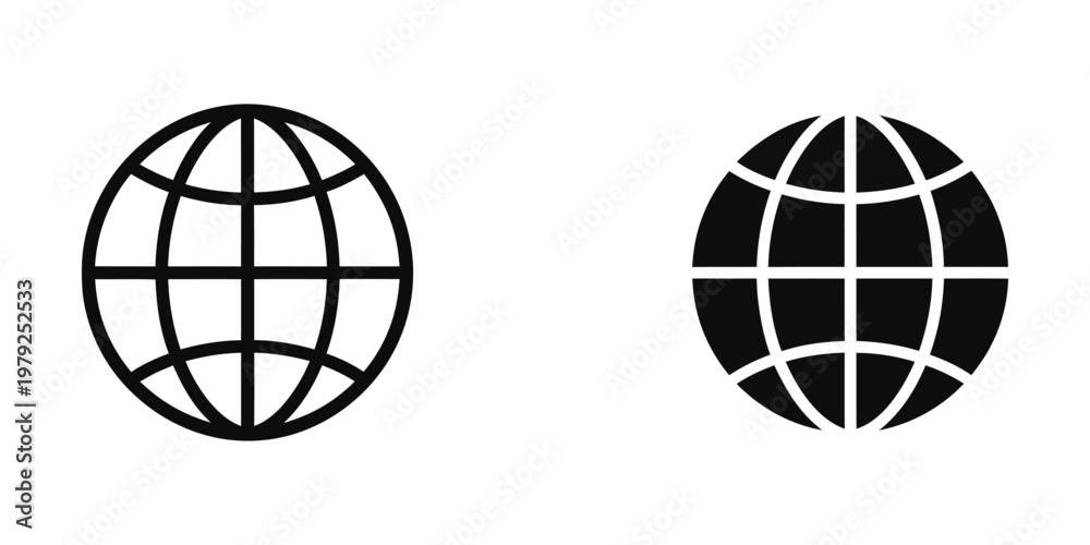 Obraz premium Contrasting globe icons depicting positive and negative perspectives of global connectivity