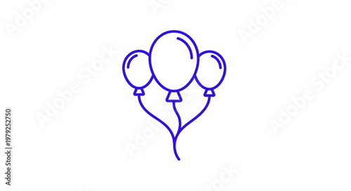 Colorful balloons tied together floating.