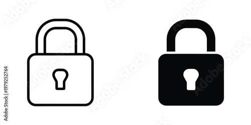 Two contrasting padlock icons representing different security states