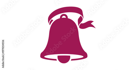 Pink Bell With Ribbon Decoration.