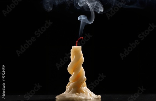 candles on a black background