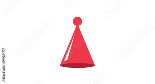 Red Party Hat with Ball.