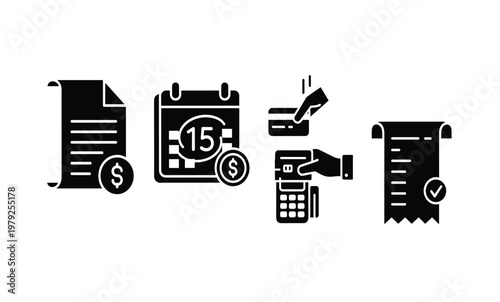 Invoice payment and financial documents.