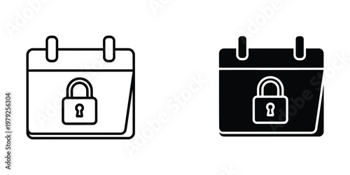 Locked calendar icons representing secure scheduling or restricted access to dates