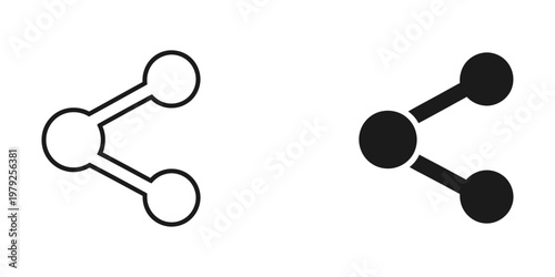 Comparison of a white outline diagram and a black filled version of the same structure