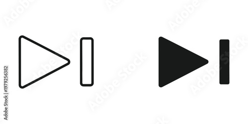 Comparison of filled and unfilled media playback control icons