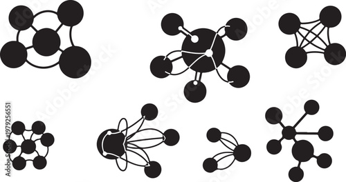 Molecular Structures and Chemical Bonds Illustration Set