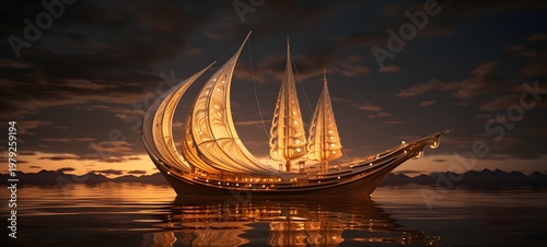 manta birostris ship shaped matchstick carving,generative AI