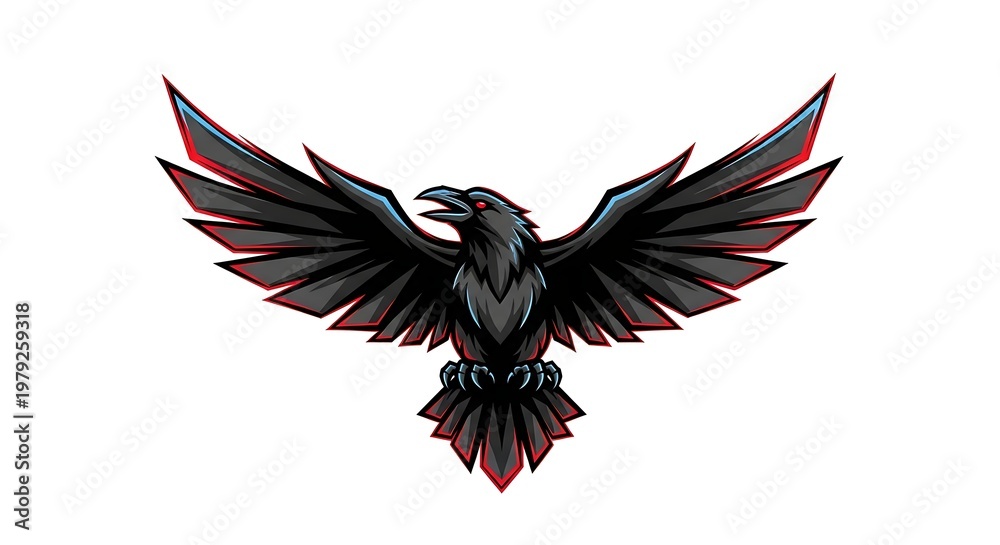 Naklejka premium Raven illustration