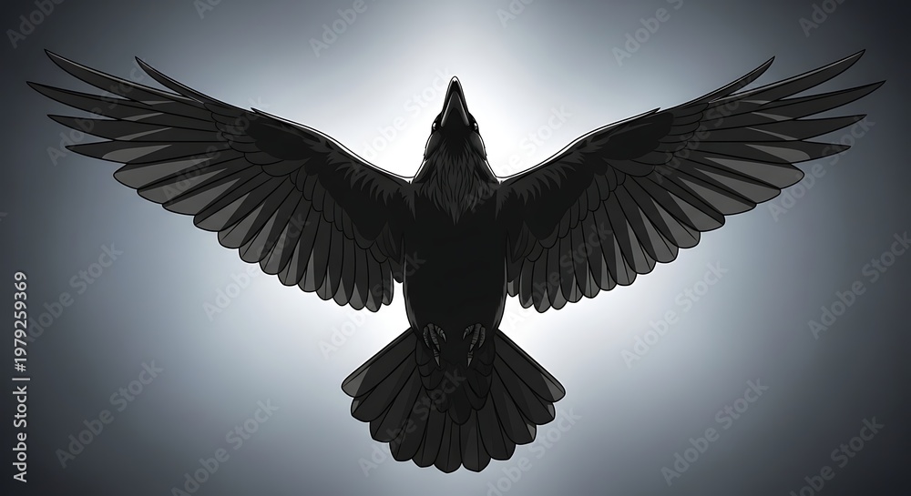 Obraz premium Raven in flight