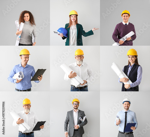 Collage of engineers on gre...