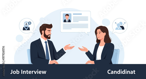 Job Interview: Employer and Candidate Discussing Resume and Career Opportunities