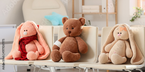 Ill toys on chairs in pedia...