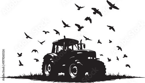 Two black horse silhouettes facing each other, elegant symmetrical animal illustration, equestrian wildlife art, rural nature scene, strength, beauty, and classic western design concept