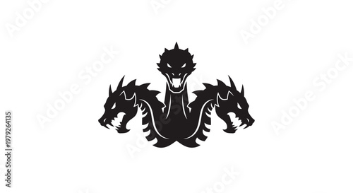 Black silhouette of a mythical creature.