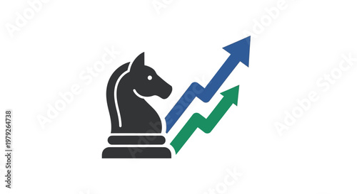 Chess Knight Strategy Business Growth.