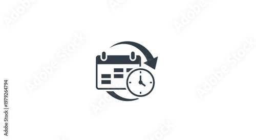 Clock Calendar Time Schedule.