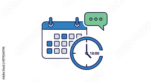 Clock Calendar Time Schedule Icon.