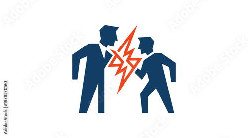 Business Conflict and Disagreement Icon