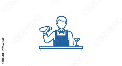 Bartender pouring a cocktail drink.