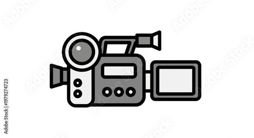 Black and white video camera recorder.