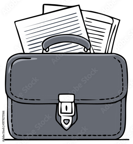 Briefcase overflowing with important documents and papers ready for business meetings or legal cases