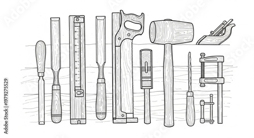 Collection of various old metal tools.