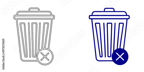 Grocery Bag Icon with Bread and Bottle Minimalist Navy Blue Outline Style