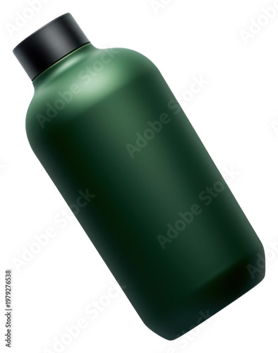 PNG CeremicSHAMPOO BOTTLE in army green bottle white background refreshment.