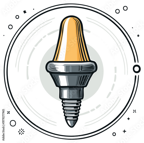 Glowing decorative candelabra light bulb vector illustration. Idea and innovation symbol.