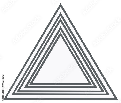 Concentric Triangles Geometric Pattern Abstract Shape Design Modern Minimalist