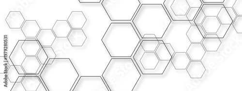 Vector Geometric honeycomb cells abstract illustration in translucent layers convey sophisticated designs and digital technology.