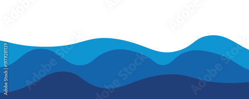 Gelombang laut berlapis ilustrasi latar belakang vektor dan ilustrasi vektor pantai laut.