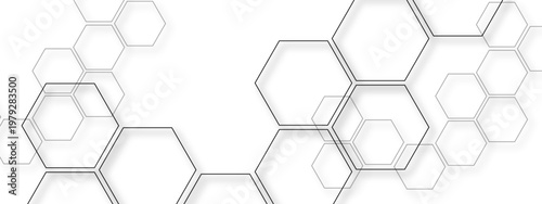 Vector Abstract geometric hexagon patterns arranged meticulously, and forms cellular structure with layered shapes and shades provide innovative perspective