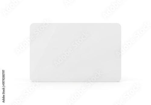 Isolated rectangular event badge mockup with rounded corners for name tags, passes, identification, membership, access control