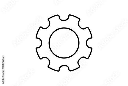 black setting gear wheels configuration icon isolated on transparent background PNG file type stock photo