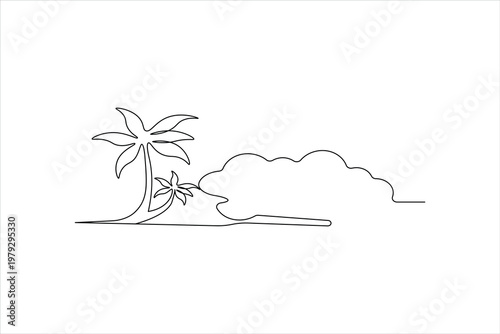 Cloud upload continuous one line drawing minimalist icon for data storage
