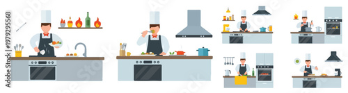 Chef Cooking Meal Preparation Culinary Profession In Kitchen Restaurant Professional Cuisine