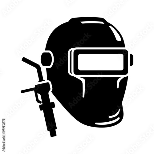 Welding tool and mask for a metal worker in the workshop