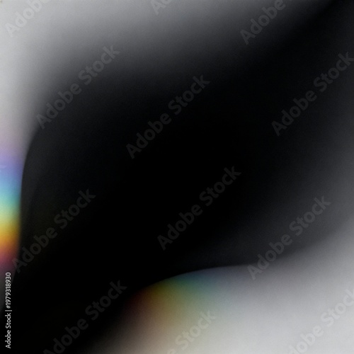 Abstract Blurred Black Shape with Color Spectrum