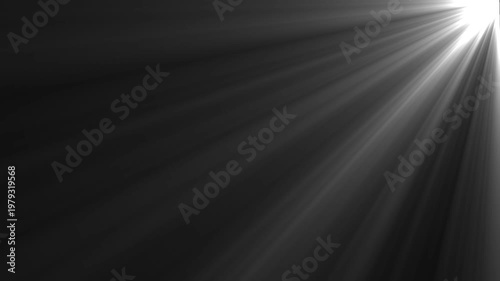 High-quality stock footage of sun rays light effects, overlays or flare glow array isolated on black background. overlay, light transition, effects 2k animation video. isolated on black background.
