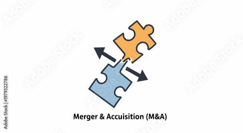 Business merger and acquisition concept.