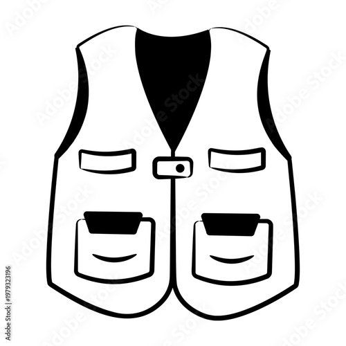 Hand drawn style icon of a jacket