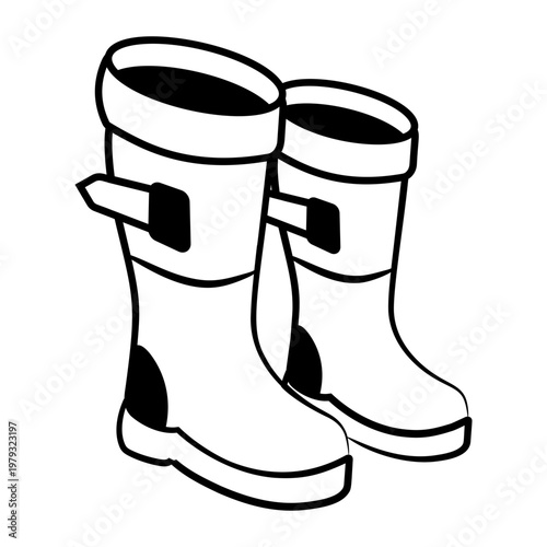 Doodle style icon showing shoes