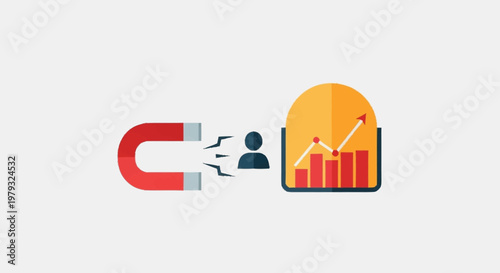 Business attraction and customer acquisition concept.