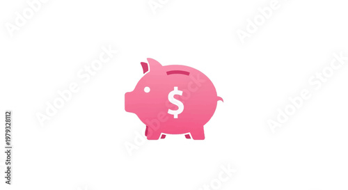 Piggy bank icon illustrating financial savings and money management for investments