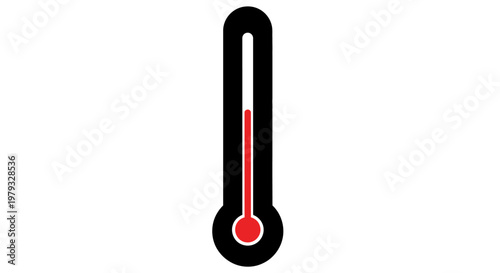 Thermometer illustration, vector design representing temperature measurement and climatic changes