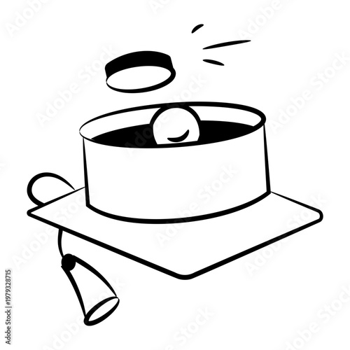 Doodle style icon depicting an education fund