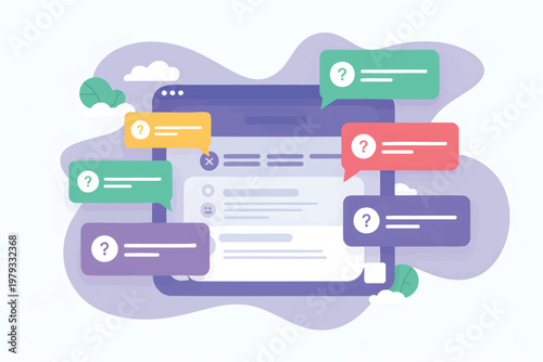 Interactive Quiz Interface with Floating Bubbles